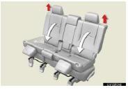 Folding down second center seatback only