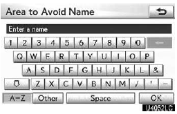 2. Enter the name using alphanumeric keys.