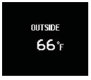 Displays the outside temperature