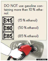 • Make sure that the ethanol blended gasoline to be used has a suitable Research