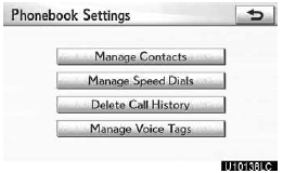 4. Touch “Manage Speed Dials”.