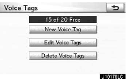 1. Touch “Edit Voice Tags”.
