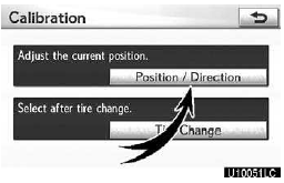 1. Touch “Position / Direction”.
