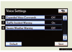 1 Select voice guidance vol-