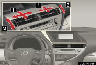 1. Direct air flow to the left or right,