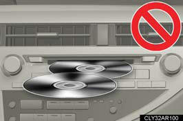 Do not insert more than one CD at a time.
