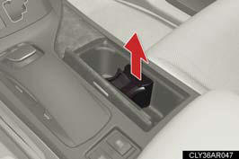 The cup holder insert may be removed for