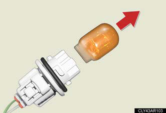 3. Remove the light bulb.