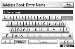 Enter symbols by touching the symbol keys directly.