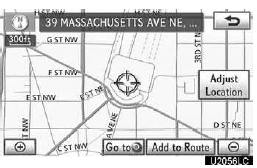 The screen changes and displays the map location that was previously displayed