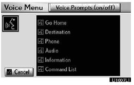 2. Say “Command list”.