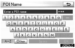 4. Input the name of the Point of Interest.