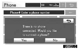 3. Touch “Yes” to connect your phone.