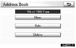  - Registering address book entries