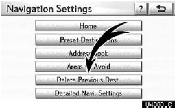 3. Touch “Delete Previous Dest.”.