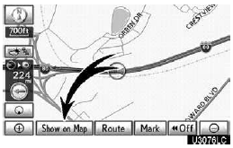 1. Touch “Show on Map”.