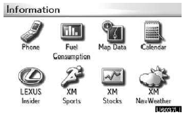 2. Touch “XM Sports” or “XM Stocks”. “XM Sports” or “XM Stocks” screen