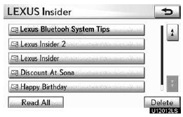 3. Touch the desired article title from the Lexus Insider menu to play that