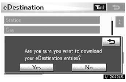 5. Touch “Yes” to confirm or “No” to cancel download.