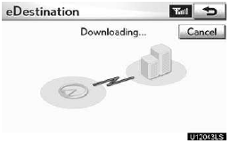 When “Yes” is touched, your most recent online eDestination data will