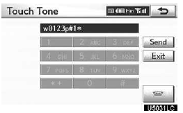 If the continuous tone signal is registered in a phonebook, this screen appears.