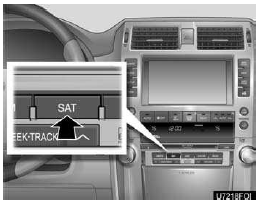 Push the “SAT” button, or push the “AUDIO” button to display audio screen