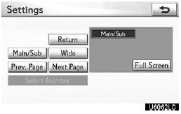 If you touch “Settings” on “Video CD” screen, “Settings” screen appears.