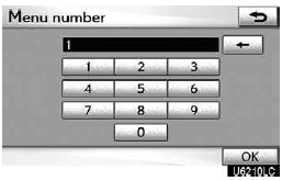 Enter the track numbers and touch “OK”. The player starts playing video for
