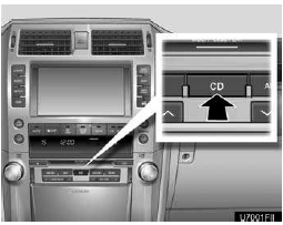 Push the “CD” button, or push the “AUDIO” button to display audio screen and