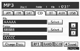 “Select” for File: The desired file can be selected in a list. This function