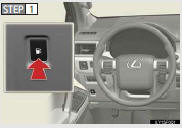 Press the opener to open the fuel filler door.