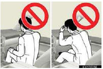 Do not allow a child to stand in front of the SRS front passenger airbag unit