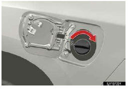 After refueling, turn the fuel tank cap until you hear a click. Once the cap