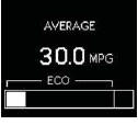 Displays the average fuel consumption since the function was reset