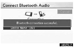 When the connection is completed, this screen is displayed. Now you can use the