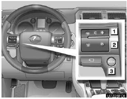 Some parts of the audio system can be adjusted using the switches on the steering