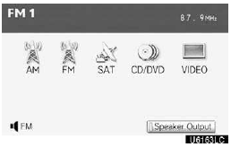 Select radio mode on the source screen to display the control screen.