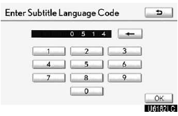 If you select “Other” on the “Audio Language” screen, “Subtitle Language”