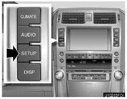 1. Push the “SETUP” button.