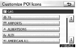 7. Touch the desired category.