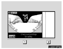 Wide view front & side monitor simultaneous display