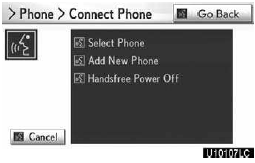 You can operate “Connect Phone” by giving a command.