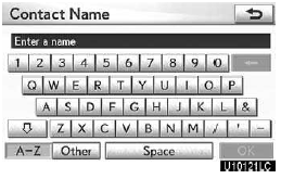 2. Use the software keyboard to input the name and touch “OK”.