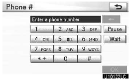 3. Input the phone number and touch “OK”.