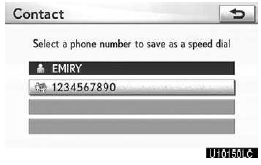 7. Touch the desired phone number.