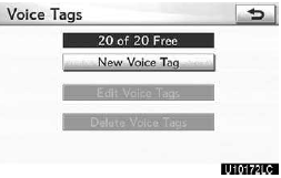1. Touch “New Voice Tag”.