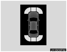 A simplified image is displayed when an obstacle is detected.