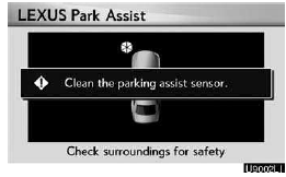 If this message appears, remove the foreign matter from the sensor.