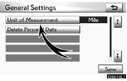 3. Touch “Unit of Measurement”.