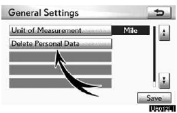 3. Touch “Delete Personal Data”.